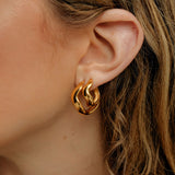 Vague κρίκοι M χρυσό