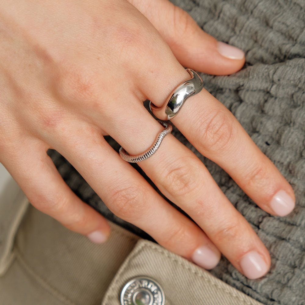 Vague δαχτυλίδι ασημί