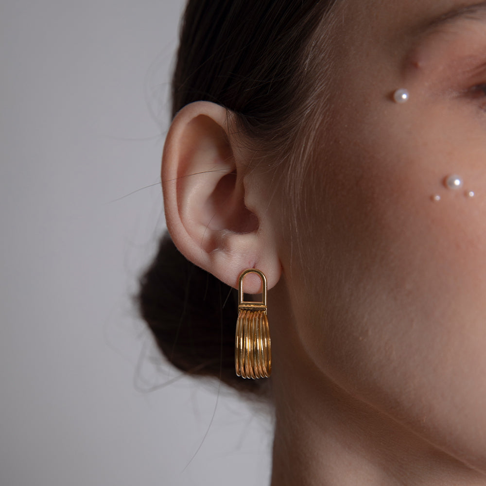 7ply σκουλαρίκια χρυσό