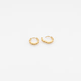 Tiny Treasures navette σκουλαρίκια huggies χρυσό