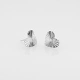 Sea & Sun heart σκουλαρίκια καρφωτά ασημί