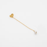 Sea & Sun pearl & heart σκουλαρίκι tall χρυσό