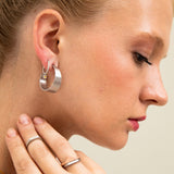 Half-Pipe σκουλαρίκια ασημί