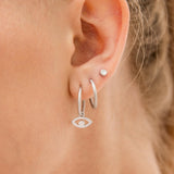 Charming Hoops S σκουλαρίκια ασημί