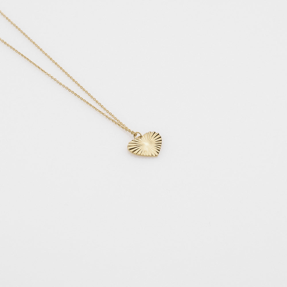 Sea & Sun heart κολιέ κίτρινο χρυσό 14Κ