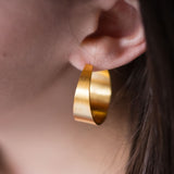 Half-Pipe σκουλαρίκια χρυσό