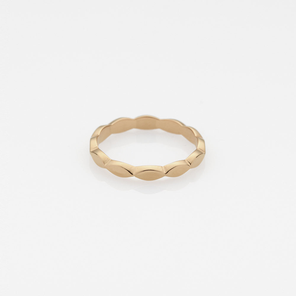 Tiny Treasures navette δαχτυλίδι κίτρινο χρυσό 14Κ