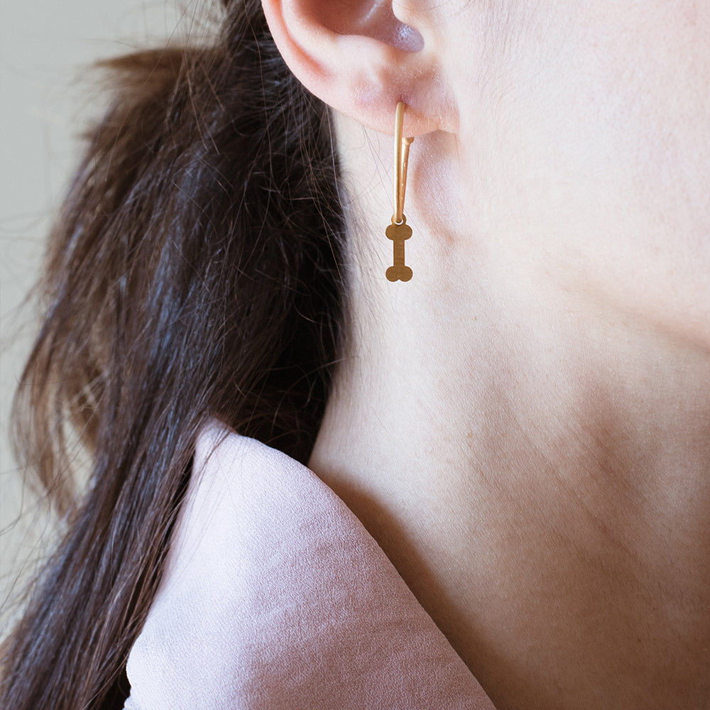 Charming Hoops L σκουλαρίκια χρυσό