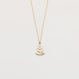 Chloi κολιέ κίτρινο χρυσό 14Κ με διαμάντι