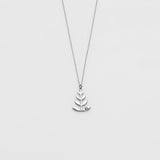 Chloi κολιέ λευκό χρυσό 14Κ με διαμάντι