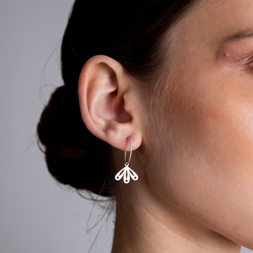 Fish Bouquet κρίκοι ασημί