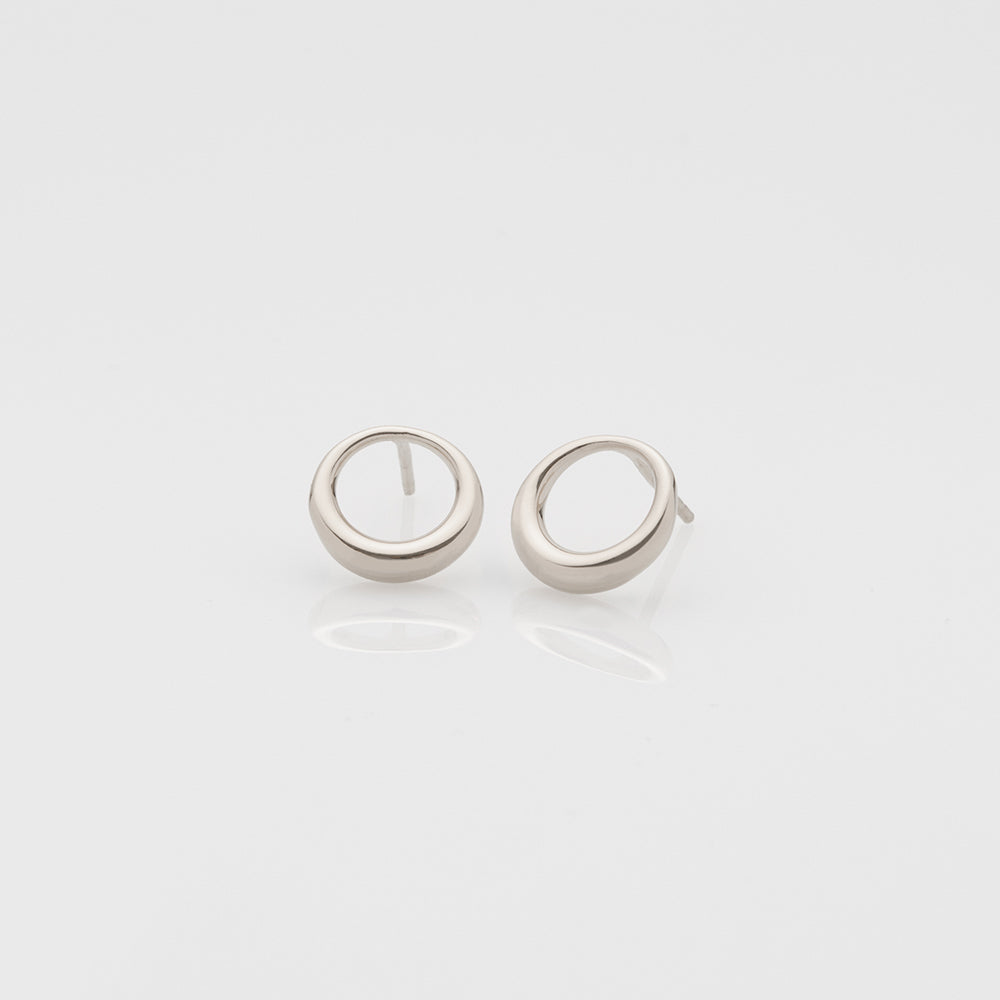 The Crew Doris σκουλαρίκια καρφωτά λευκό χρυσό 14Κ