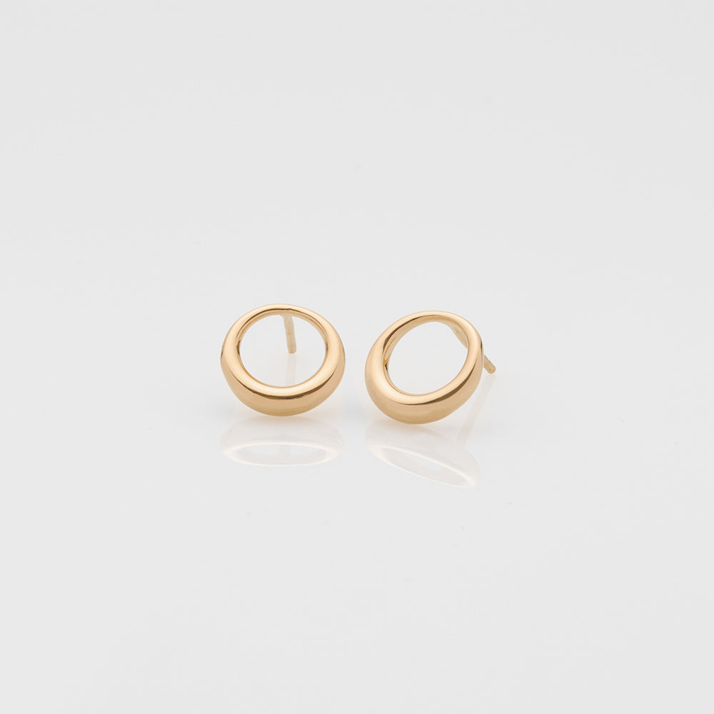 The Crew Doris σκουλαρίκια καρφωτά κίτρινο χρυσό 14Κ