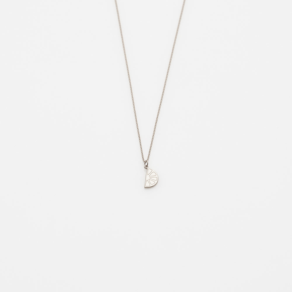 2021 Toy lemon slice κολιέ λευκό χρυσό 14Κ