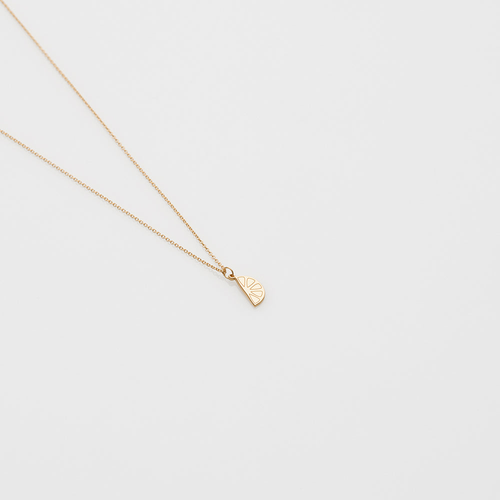 2021 Toy lemon slice κολιέ κίτρινο χρυσό 14Κ