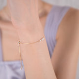 Free the Pearls βραχιόλι κίτρινο χρυσό 14Κ