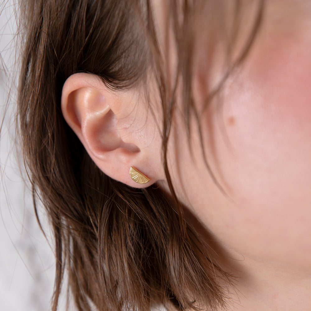 2021 Toy lemon slice σκουλαρίκια κίτρινο χρυσό 14Κ