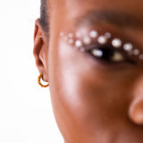 Tiny Treasures navette σκουλαρίκια huggies χρυσό