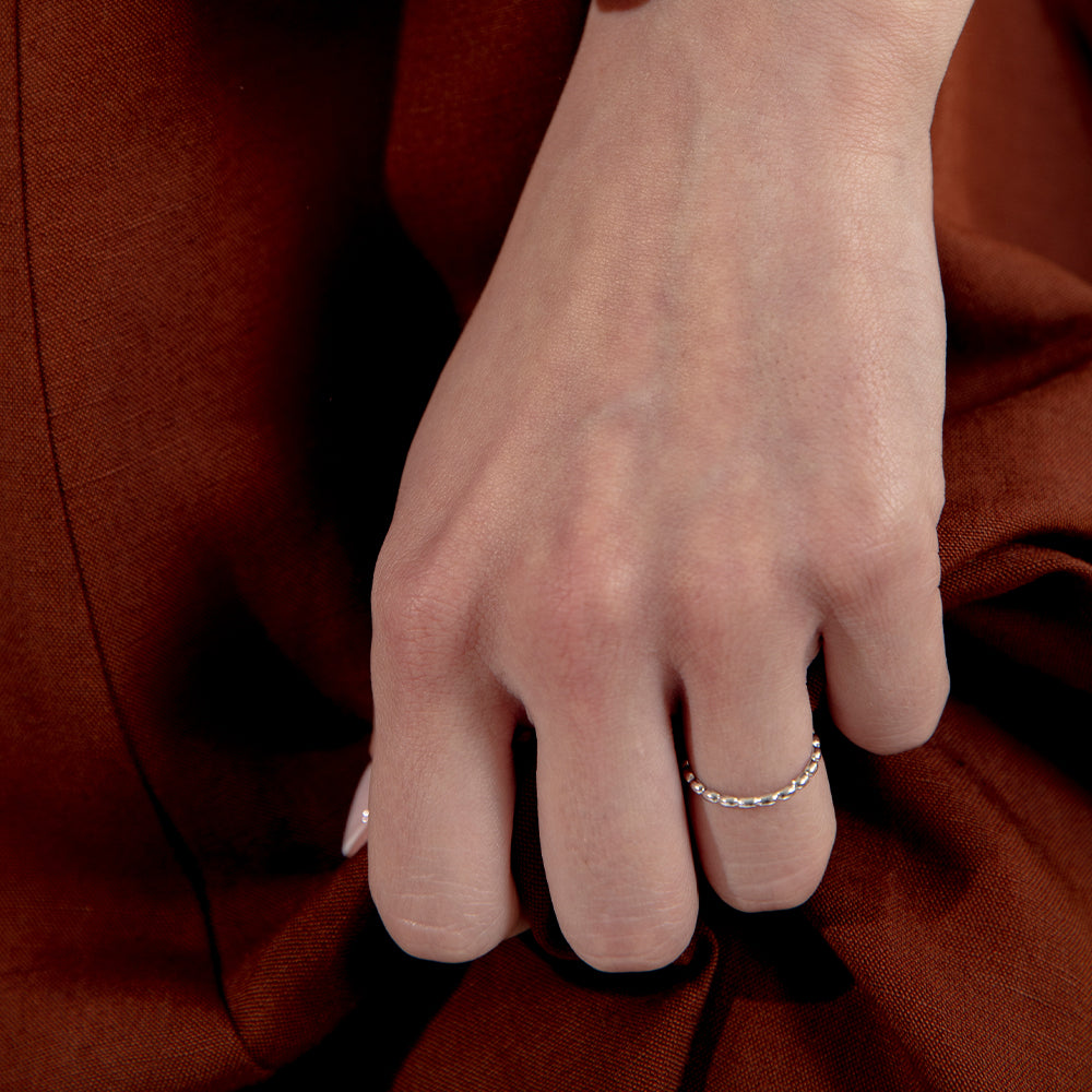 Tiny Treasures puff δαχτυλίδι ασημί